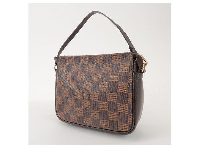 Louis Vuitton Damier Trousse Makeup Accessory Pouch Brown N51982 - vista 3