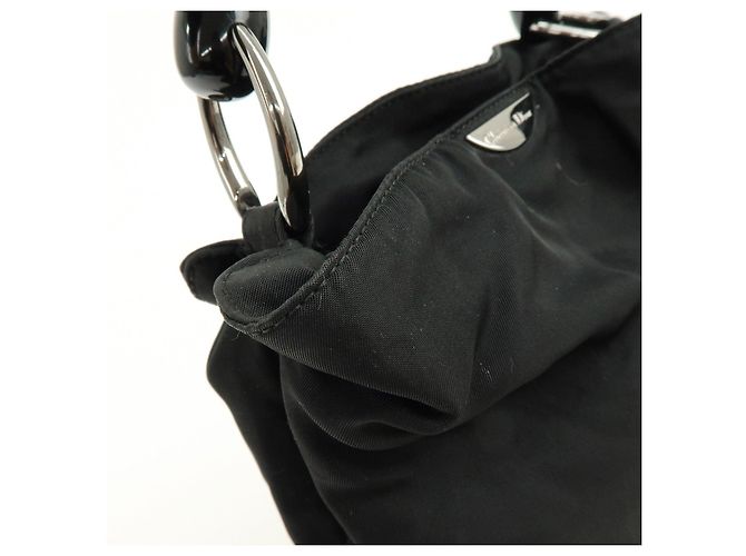 Borsa a mano e a tracolla Christian Dior Malice Pearl Nylon Nera - vista 15