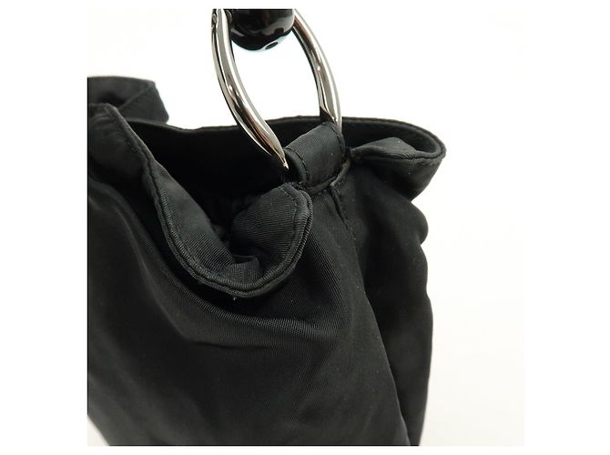 Borsa a mano e a tracolla Christian Dior Malice Pearl Nylon Nera - vista 16