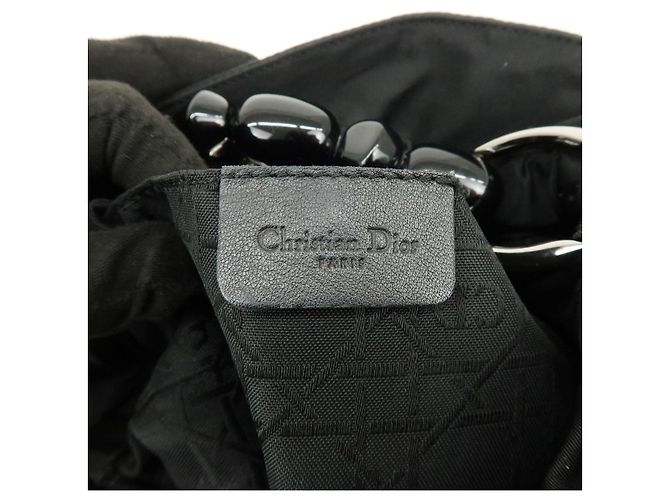 Borsa a mano e a tracolla Christian Dior Malice Pearl Nylon Nera - vista 22