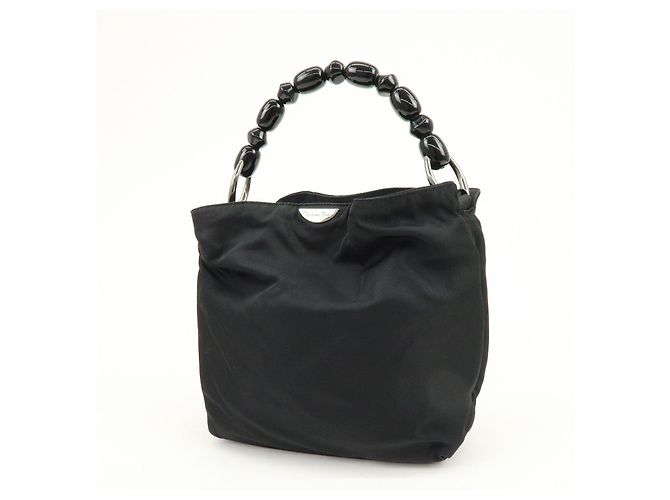 Borsa a mano e a tracolla Christian Dior Malice Pearl Nylon Nera - vista 3
