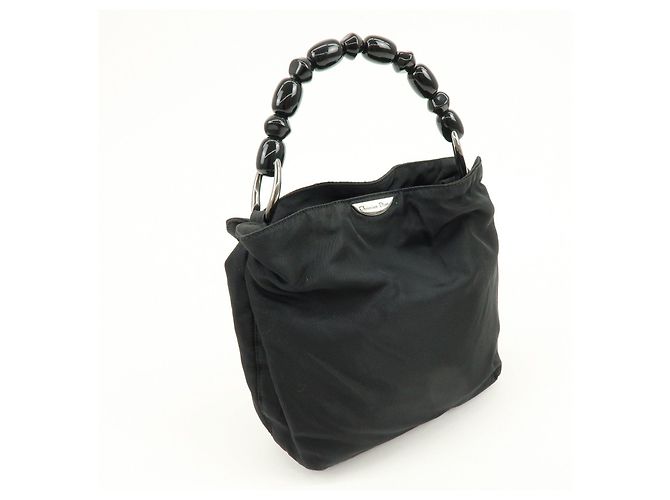Borsa a mano e a tracolla Christian Dior Malice Pearl Nylon Nera - vista 4