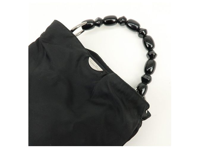 Borsa a mano e a tracolla Christian Dior Malice Pearl Nylon Nera - vista 6