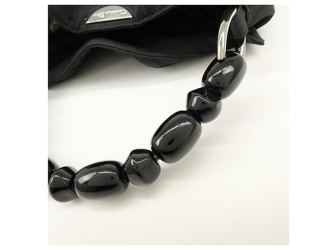 Borsa a mano e a tracolla Christian Dior Malice Pearl Nylon Nera - vista 8