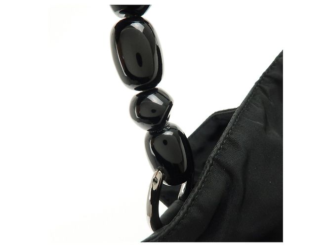Borsa a mano e a tracolla Christian Dior Malice Pearl Nylon Nera - vista 9