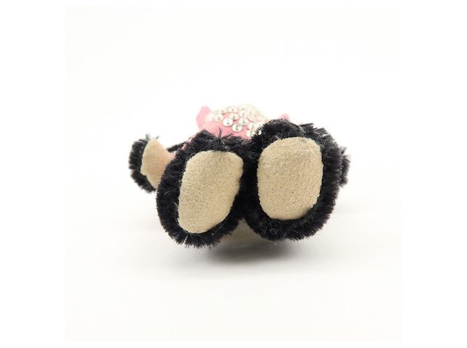 Portachiavi Panda Bunny con logo Triangle PRADA Nero Rosa - vista 5