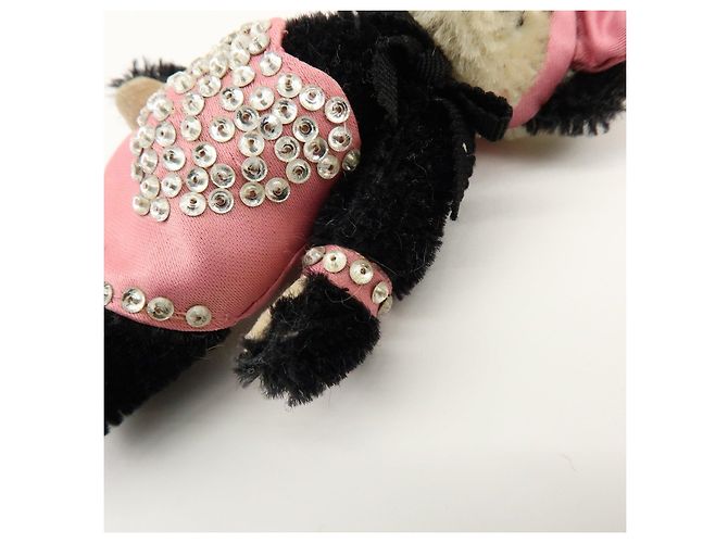 Portachiavi Panda Bunny con logo Triangle PRADA Nero Rosa - vista 7