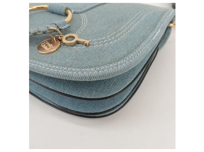 See by Chloé Borsa a tracolla Chloe See by Chloe Hana in denim e pelle Denim - vista 10