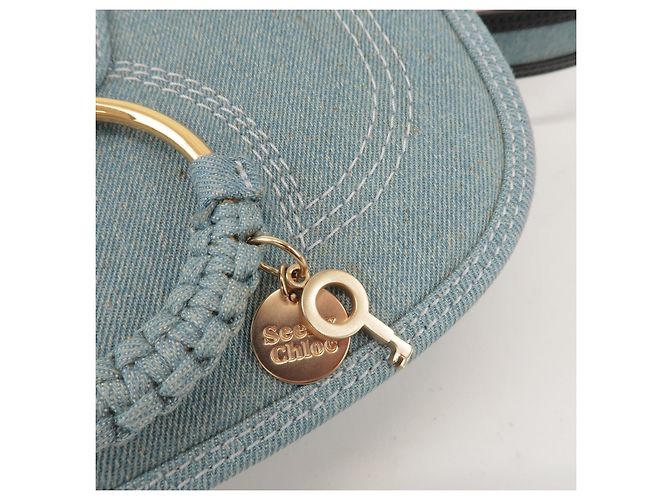 See by Chloé Borsa a tracolla Chloe See by Chloe Hana in denim e pelle Denim - vista 17