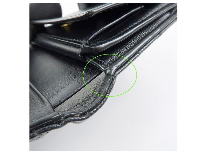 Autre Marque SAINT LAURENT PARIS Billetera compacta de piel Cassandra Black 692061 - vista 17