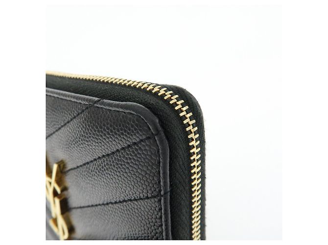Autre Marque SAINT LAURENT PARIS Billetera Compacta de Piel Cassandra Negra - vista 11