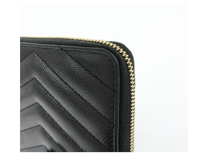 Autre Marque SAINT LAURENT PARIS Billetera Compacta de Piel Cassandra Negra - vista 13