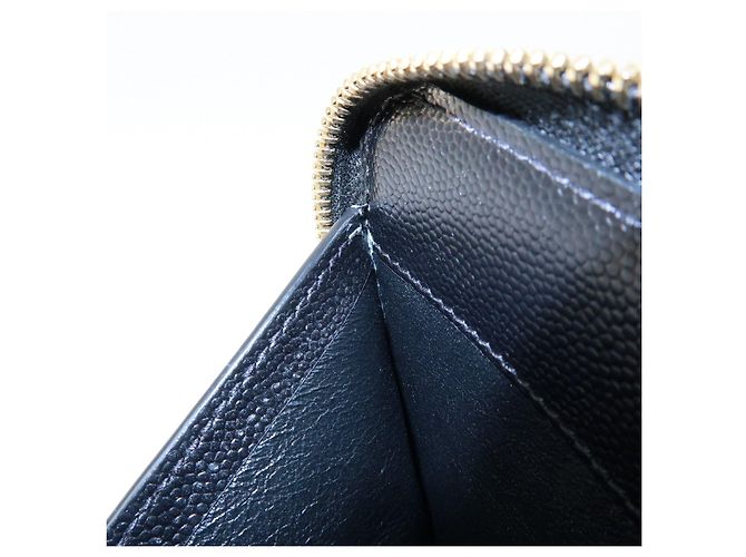 Autre Marque SAINT LAURENT PARIS Billetera Compacta de Piel Cassandra Negra - vista 19