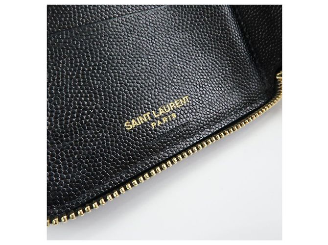 Autre Marque SAINT LAURENT PARIS Billetera Compacta de Piel Cassandra Negra - vista 22