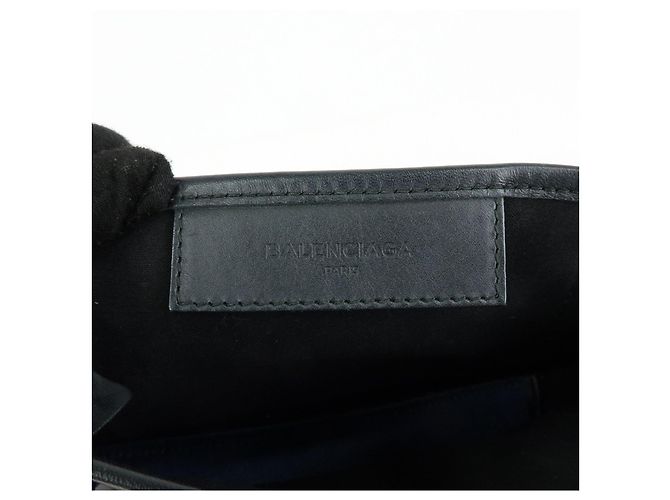BALENCIAGA Bolsa 2Way Baby Cabas Denim Bolsa de Mão e Ombro Azul Preto - vista 22
