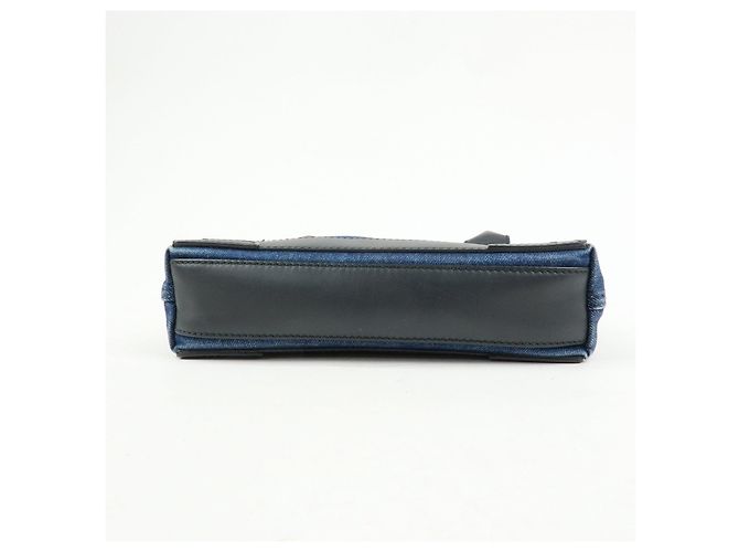 BALENCIAGA Bolsa 2Way Baby Cabas Denim Bolsa de Mão e Ombro Azul Preto - vista 5