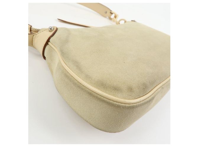 Salvatore Ferragamo Borsa a tracolla e borsa a mano Ferragamo Gancini in pelle scamosciata Beige - vista 13