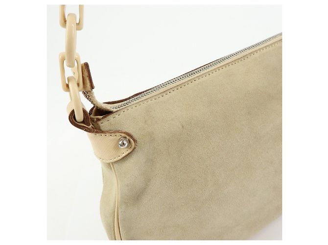 Salvatore Ferragamo Borsa a tracolla e borsa a mano Ferragamo Gancini in pelle scamosciata Beige - vista 14