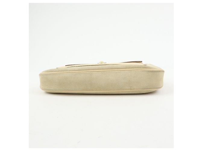 Salvatore Ferragamo Borsa a tracolla e borsa a mano Ferragamo Gancini in pelle scamosciata Beige - vista 5