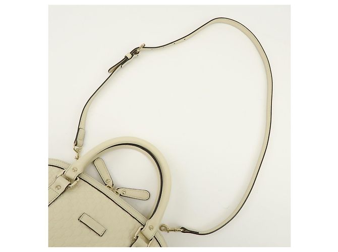 GUCCI Borsa a mano 2Way in pelle Microguccissima Ivory 449663 - vista 7