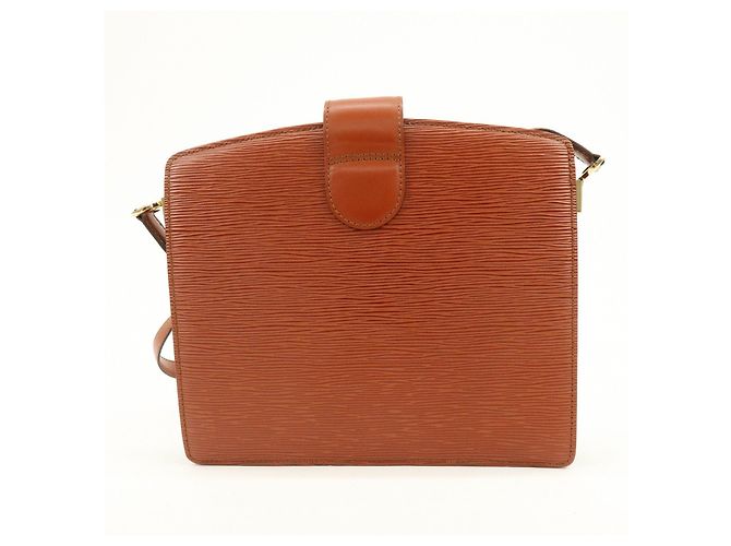 Borsa a tracolla Louis Vuitton Epi Leather Capucines Kenya Brown M52343 - vista 2