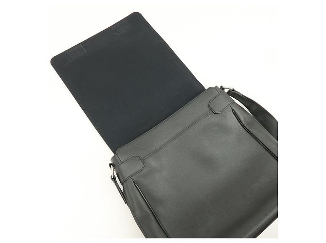 Borsa a tracolla Louis Vuitton Romain in pelle Taiga Ardoise M32852 - vista 19