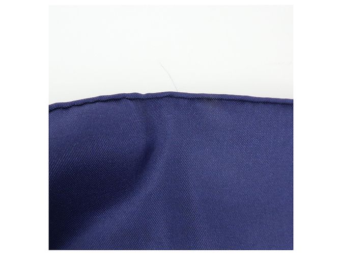 Hermès HERMES Carre 70 Seidentuch 100% Seide Tattersalles Navy Beige - Ansicht 14