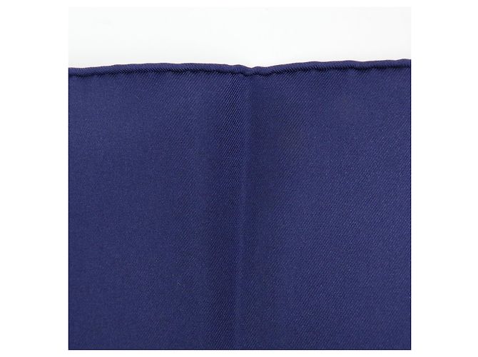 Hermès HERMES Carre 70 Seidentuch 100% Seide Tattersalles Navy Beige - Ansicht 15