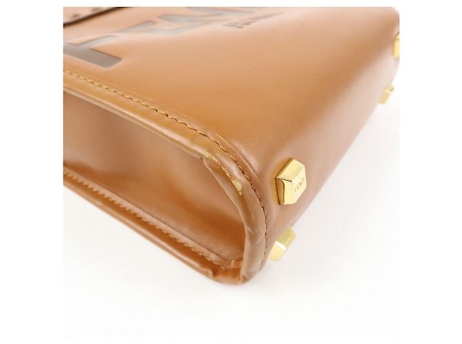 FENDI Borsa a mano 2Way Sunshine Shopper Small in pelle Marrone 8BS092 - vista 12