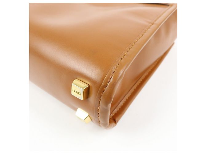 FENDI Borsa a mano 2Way Sunshine Shopper Small in pelle Marrone 8BS092 - vista 15