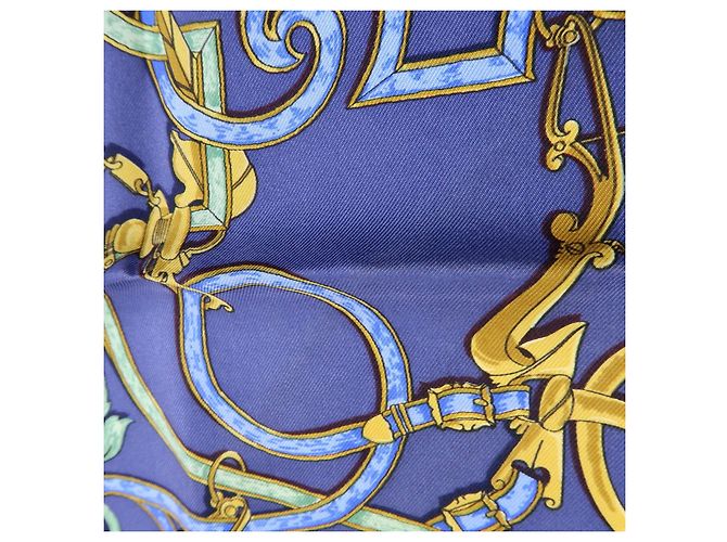 Hermès HERMES Carre 45 Seidentuch 100% Seide L’INSTRVCTION DV ROY Red Navy - Ansicht 16