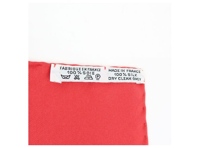 Hermès HERMES Carre 45 Seidentuch 100% Seide L’INSTRVCTION DV ROY Red Navy - Ansicht 17