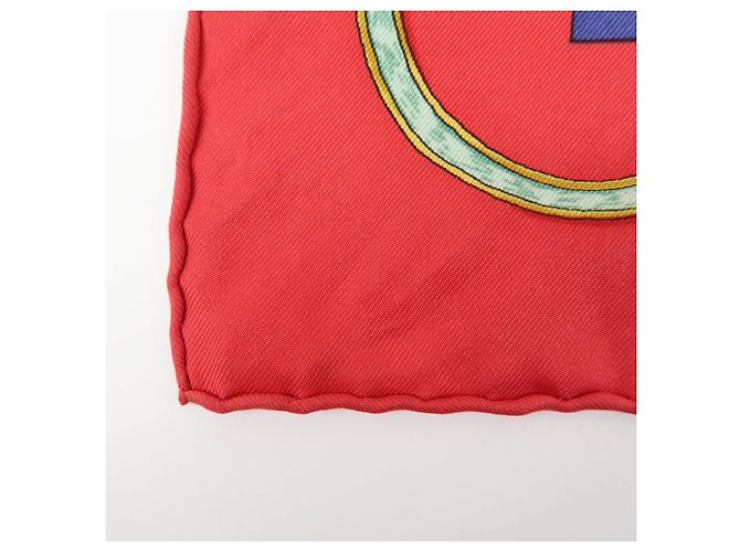 Hermès HERMES Carre 45 Seidentuch 100% Seide L’INSTRVCTION DV ROY Red Navy - Ansicht 8