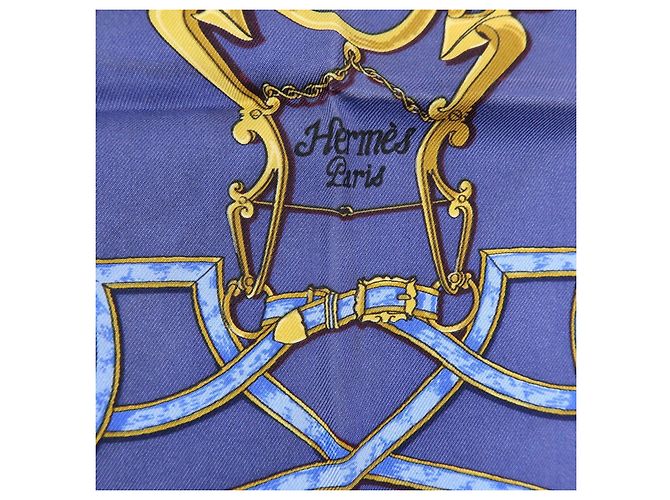 Hermès HERMES Carre 45 Seidentuch 100% Seide L’INSTRVCTION DV ROY Red Navy - Ansicht 9
