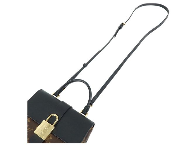 Louis Vuitton Monogram Locky BB Borsa a Tracolla 2Way Brown Noir M44141 - vista 4