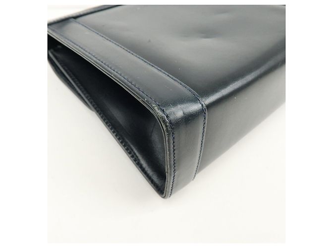 Salvatore Ferragamo Borsa a tracolla in pelle Ferragamo Gancini Navy - vista 12