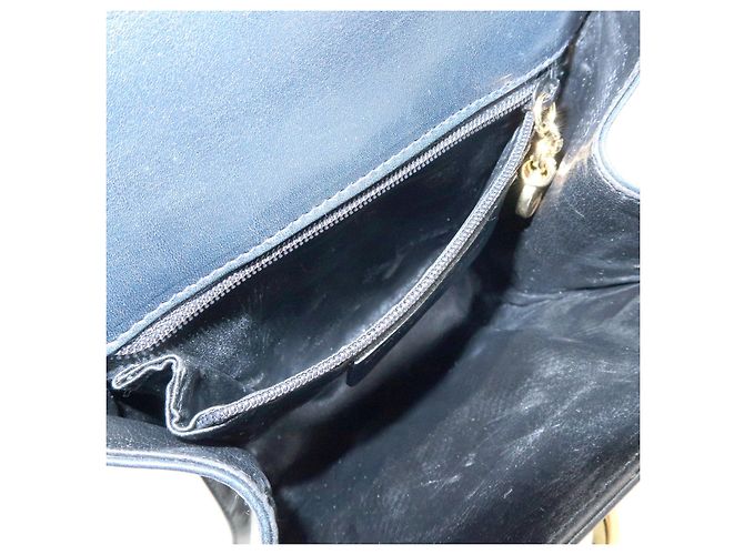 Salvatore Ferragamo Borsa a tracolla in pelle Ferragamo Gancini Navy - vista 21