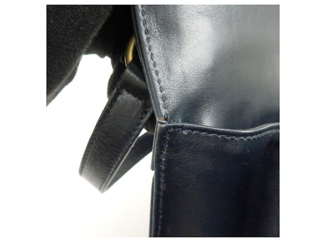 Salvatore Ferragamo Borsa a tracolla in pelle Ferragamo Gancini Navy - vista 23