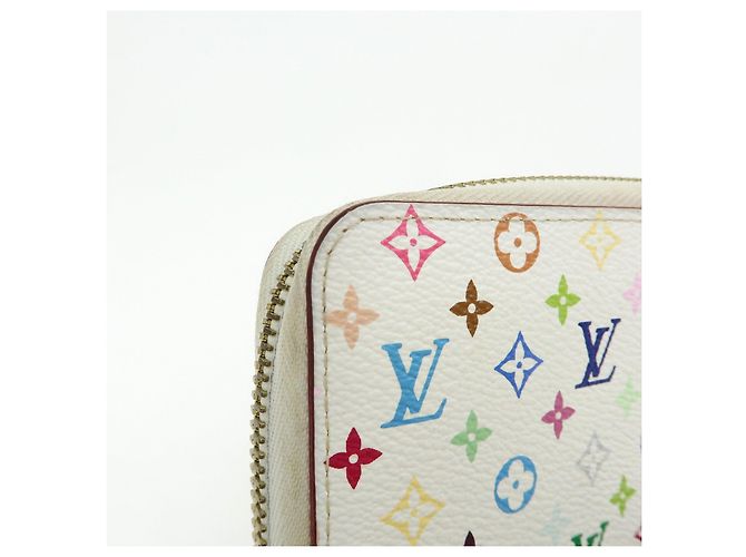 Louis Vuitton Monogram Multicolor Round Zippy Wallet Blanc M60241 - vista 10