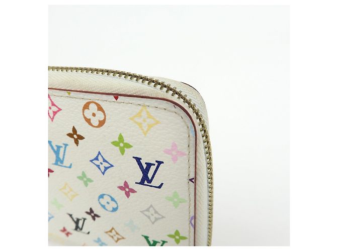 Louis Vuitton Monogram Multicolor Round Zippy Wallet Blanc M60241 - vista 11