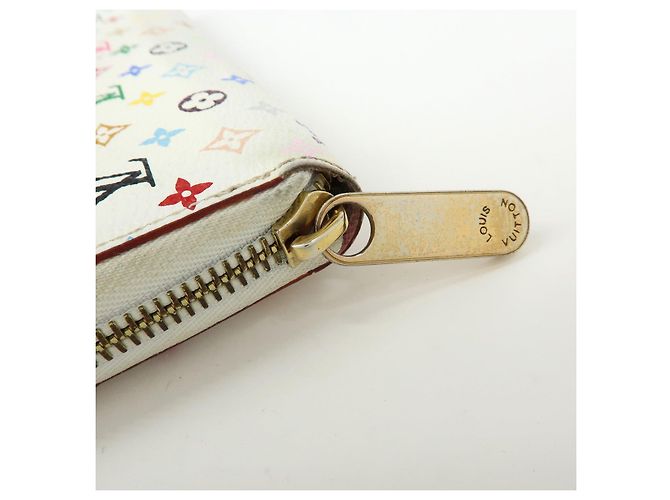 Louis Vuitton Monogram Multicolor Round Zippy Wallet Blanc M60241 - vista 14