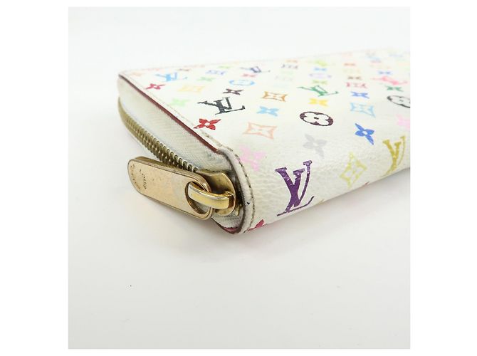 Louis Vuitton Monogram Multicolor Round Zippy Wallet Blanc M60241 - vista 6