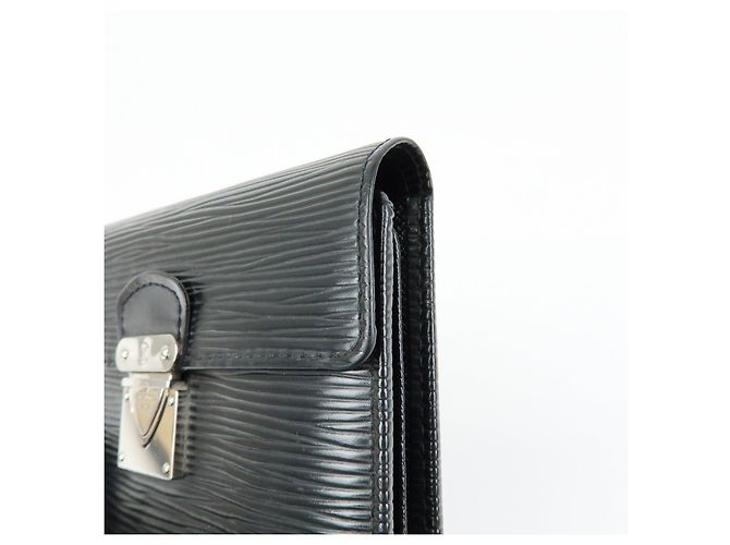 Louis Vuitton Epi Portefeuille Koala Compact Wallet Noir M58012 - vista 11