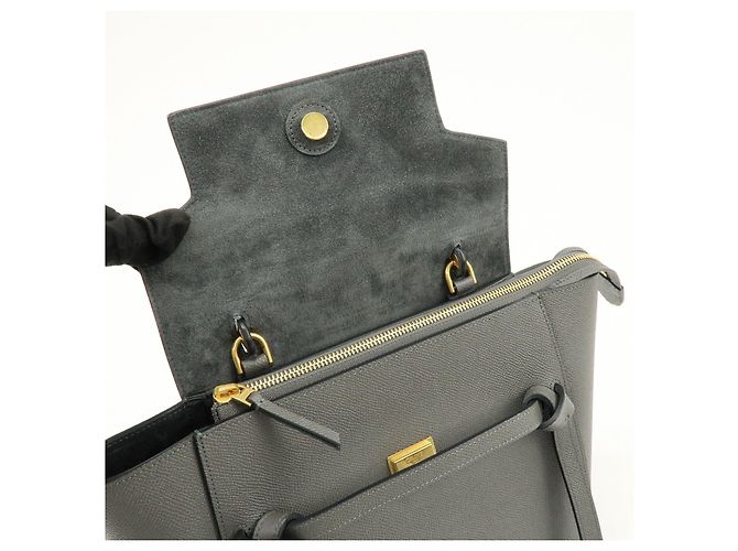 Céline CELINE Borsa Belt Bag in pelle 2Way Borsa a spalla Borsa a mano Grigio - vista 19