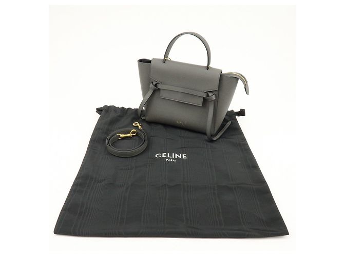 Céline CELINE Borsa Belt Bag in pelle 2Way Borsa a spalla Borsa a mano Grigio - vista 24