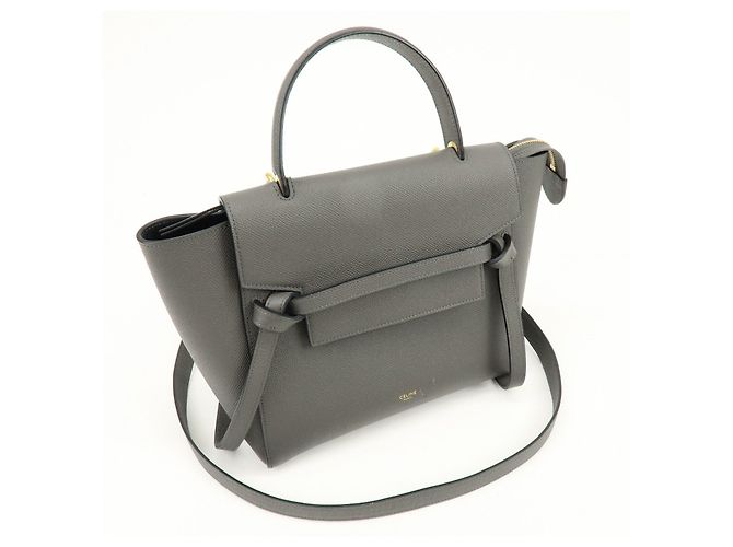 Céline CELINE Borsa Belt Bag in pelle 2Way Borsa a spalla Borsa a mano Grigio - vista 4
