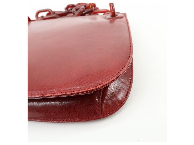 Borsa a tracolla e borsa a mano PRADA in pelle e plastica con catena Logo Rossa - vista 11