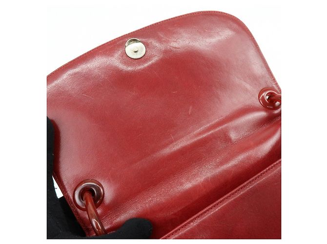 Borsa a tracolla e borsa a mano PRADA in pelle e plastica con catena Logo Rossa - vista 18