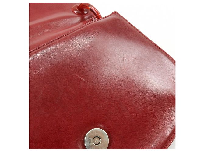 Borsa a tracolla e borsa a mano PRADA in pelle e plastica con catena Logo Rossa - vista 19