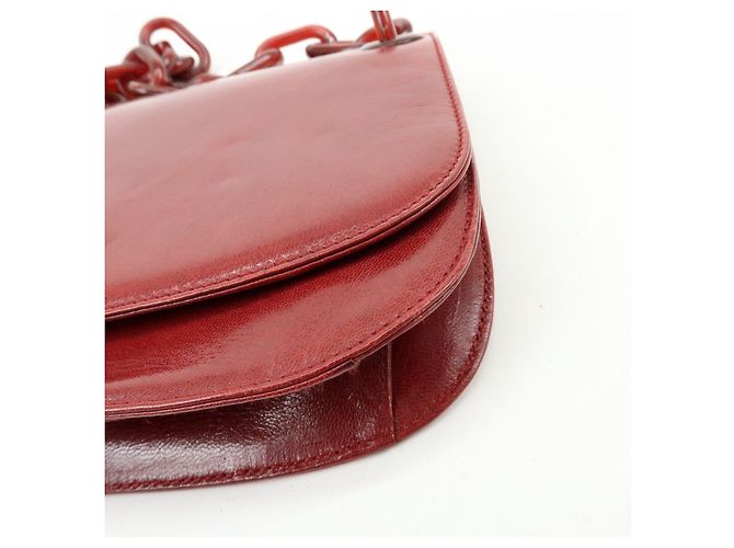 Borsa a tracolla e borsa a mano PRADA in pelle e plastica con catena Logo Rossa - vista 9